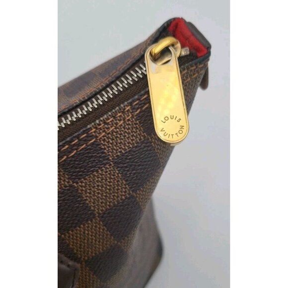 Louis Vuitton Sallaya Damier PM Tote Bag Authenticated Brown Checker Gold VI1016 - Picture 12 of 16